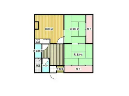 A-21平和町ビル.I(2LDK/3階)の間取り写真