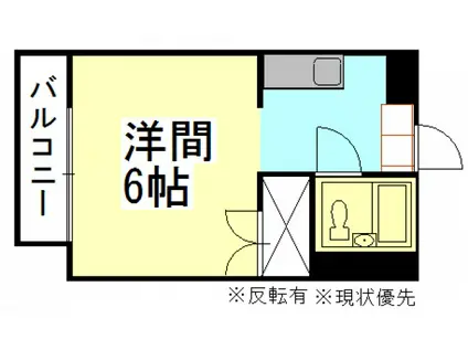 ファイブ南方(1K/3階)の間取り写真