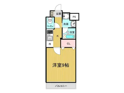 エスト東古松(1K/7階)の間取り写真