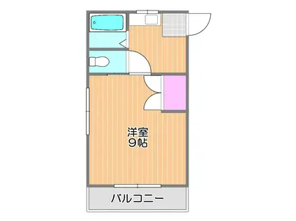 リトルハイム青江2(1K/2階)の間取り写真