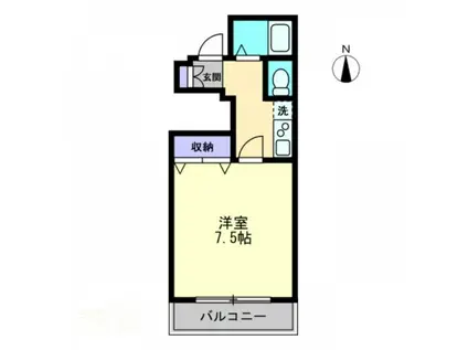 プティハイム本町(1K/5階)の間取り写真