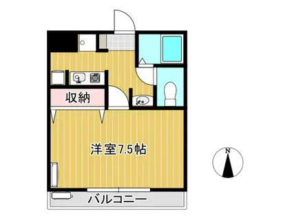MSDハイツ(1K/1階)の間取り写真