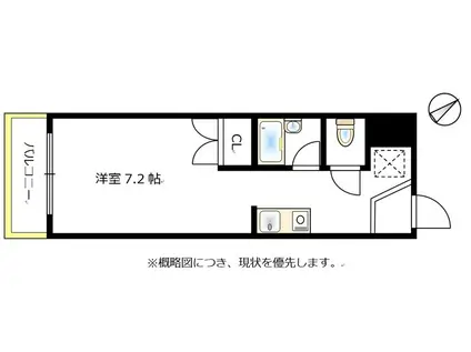 神田K2スクエア(1K/3階)の間取り写真