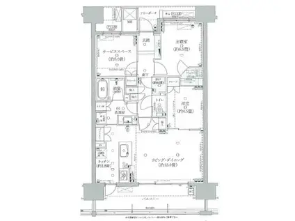 パークホームズ内山下イーステージ(2SLDK/14階)の間取り写真