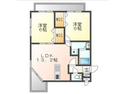 ピアグロリア森下町(2LDK/5階)の間取り写真