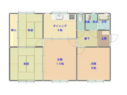 山陽本線 瀬戸駅 徒歩29分 1階建 築45年(4DK)の間取り写真