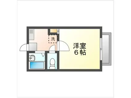 コーポパル(1K/2階)の間取り写真