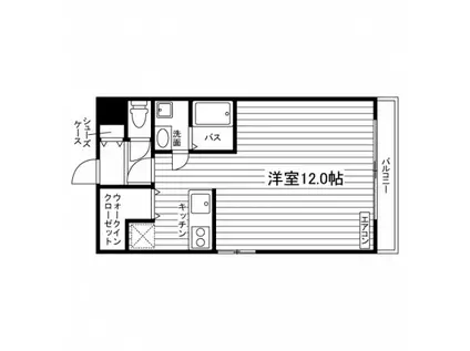 FRANKFURT東川原(ワンルーム/2階)の間取り写真