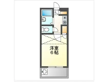サンハウス(1K/1階)の間取り写真