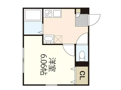 RASA WAVE(1K/2階)の間取り写真