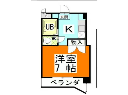 エスポアール22(1K/4階)の間取り写真