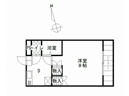 パル81(1K/3階)の間取り写真