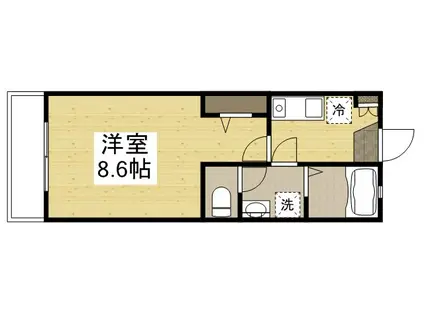 ラ・トピア(1K/1階)の間取り写真