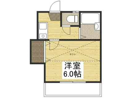 HI＇M竹田(1K/1階)の間取り写真