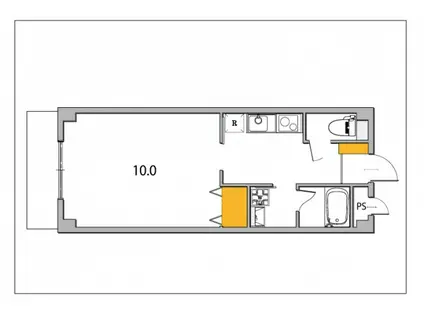 コンフォートケヤキ(1K/4階)の間取り写真