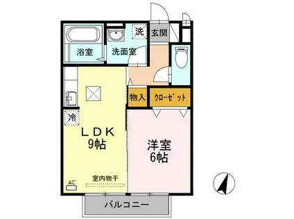 アースフロンティア(1LDK/1階)の間取り写真