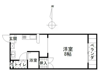 ブライトライツ高島(1K/4階)の間取り写真