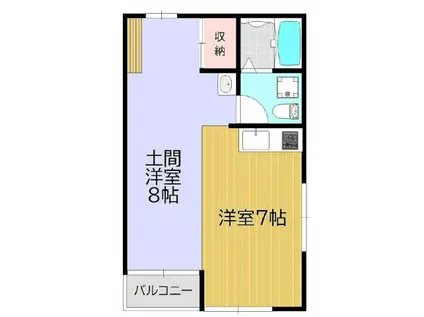 AEROAD(ワンルーム/1階)の間取り写真