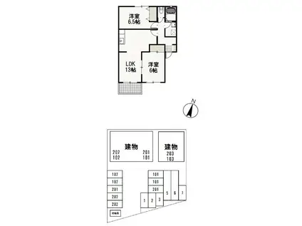 岡山電軌東山本線 東山・おかでんミュージアム駅駅 バス乗車時間：9分 曹源寺（岡山県）バス停で下車 徒歩4分 2階建 築28年(2LDK/2階)の間取り写真
