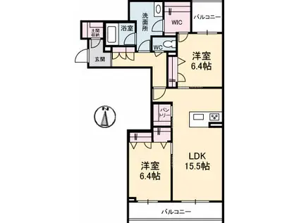 CLOCHETTEK(2LDK/3階)の間取り写真