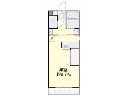 ヴィクトワール伊福(ワンルーム/3階)の間取り写真