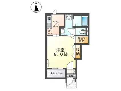 赤穂線 大多羅駅 徒歩27分 2階建 築3年(1K/1階)の間取り写真