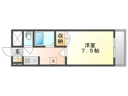 ドリームハイツ(1K/3階)の間取り写真