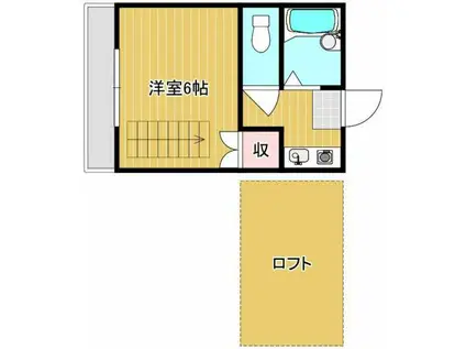 ファミーユMS(1K/2階)の間取り写真