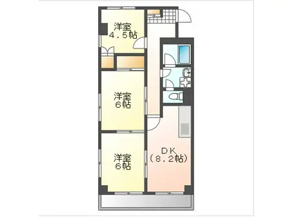 マンションIZUMI(3DK/2階)の間取り写真