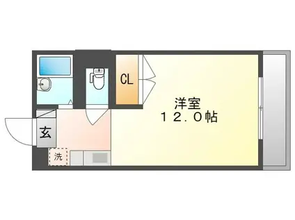 レオーネ竜之口(1K/2階)の間取り写真