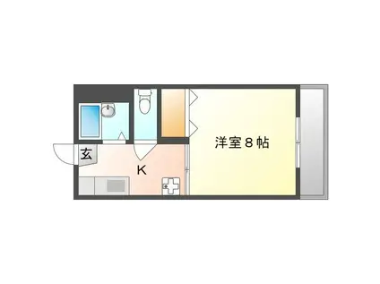 メゾンモラミA(1K/2階)の間取り写真