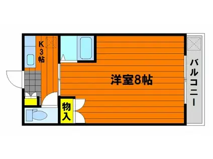 ラ・パルテール豊浜壱番館(1K/4階)の間取り写真