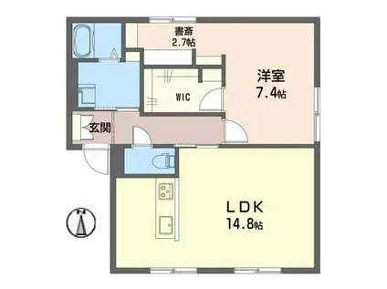 フレグランス清水 A棟(1LDK/1階)の間取り写真