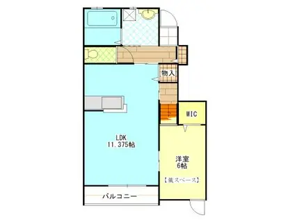 クリエイト(1LDK/2階)の間取り写真