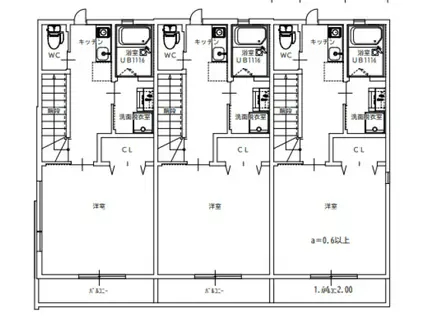 COCOLON COCORO(1K/1階)の間取り写真