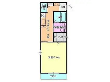 ファイン・ヴィラ(1K/2階)の間取り写真