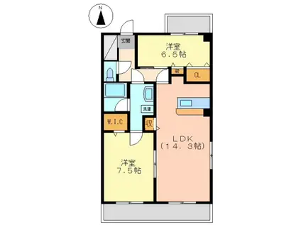 アウルスタイル森下町(2LDK/5階)の間取り写真