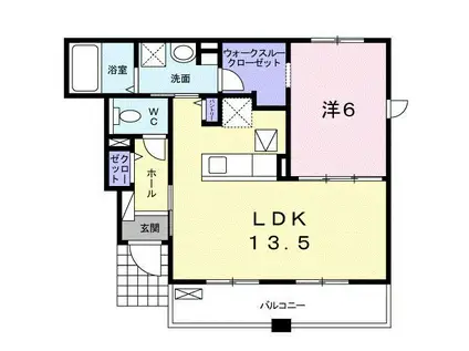 サンファミリーA(1LDK/1階)の間取り写真