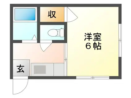 メゾン旭(1K/1階)の間取り写真