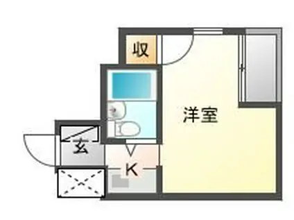 アルファ清心町Ⅱ(ワンルーム/6階)の間取り写真