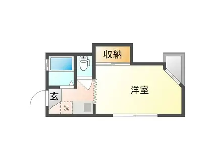 アメニティーハウス重実(1K/3階)の間取り写真