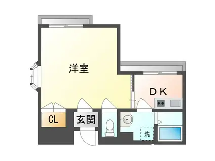 メゾン門田屋敷(1DK/4階)の間取り写真