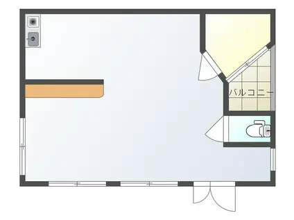 アメニティハウス重実 テナント(ワンルーム/1階)の間取り写真