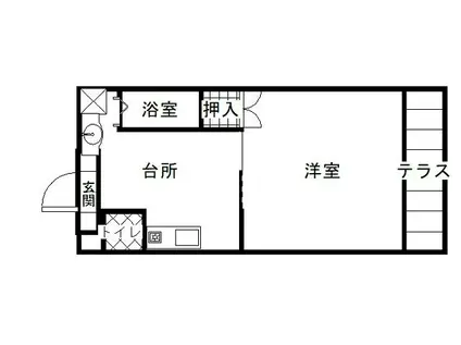 ブライトライツ高島パートⅡ(1K/4階)の間取り写真