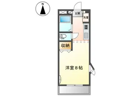 サンフィット国富(1K/2階)の間取り写真