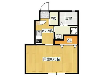 ORCA ANNEX(1K/1階)の間取り写真