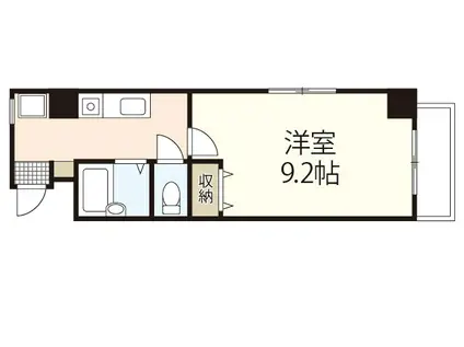 MHYビル清水(1K/4階)の間取り写真