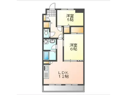 リアライズ円山(2LDK/2階)の間取り写真