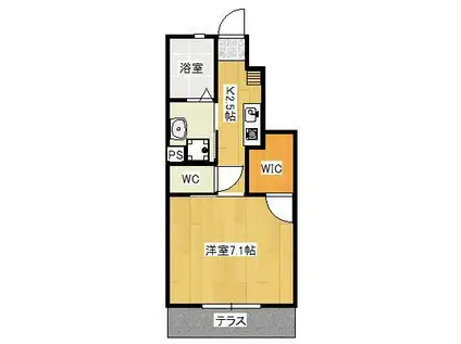 NEW ARK(1K/1階)の間取り写真