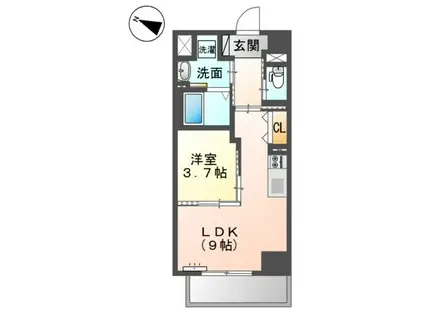 キアーズⅢ(1LDK/7階)の間取り写真